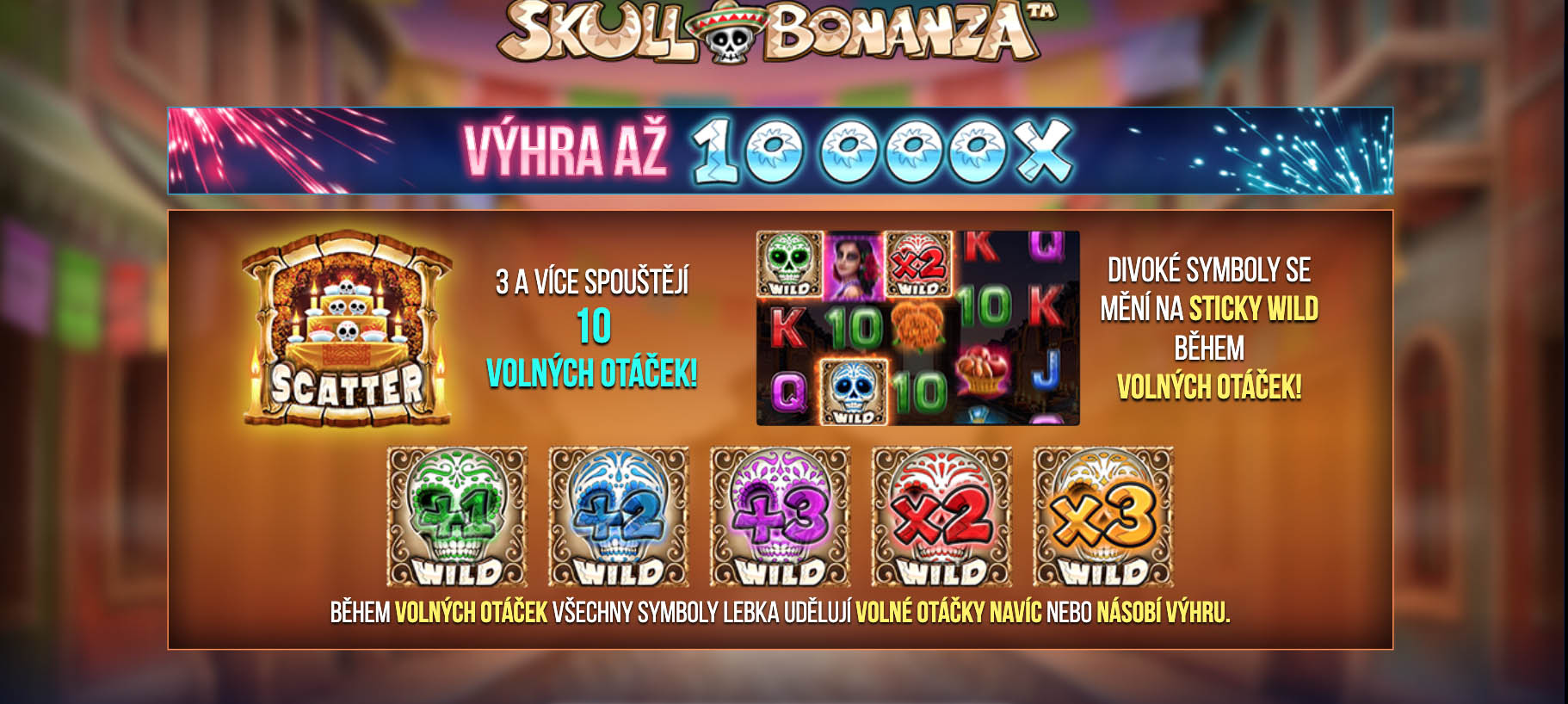 Skull Bonanza bonusové akce