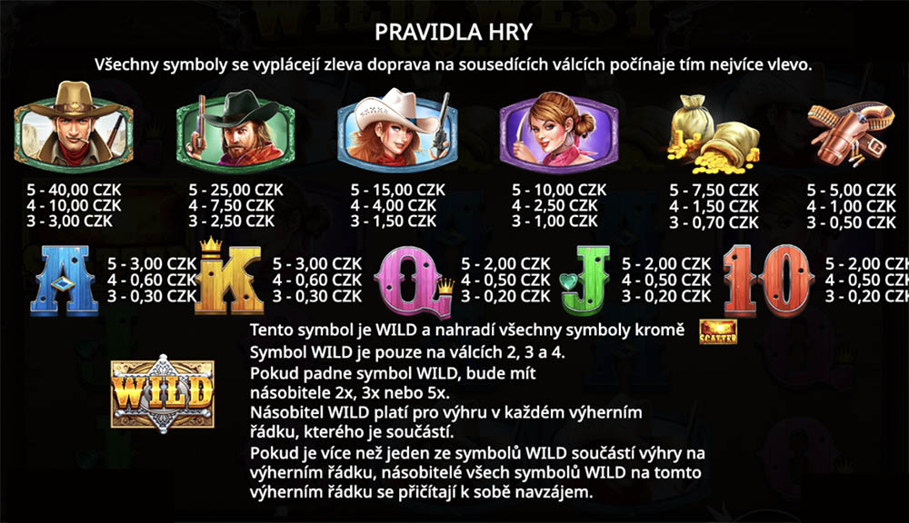 Pravidla hry Wild West Gold Megaways